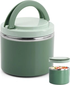 Thermobehälter 1 Liter - Warmhaltebehälter mit Griff für Essen unterwegs - Bild 1 von 8