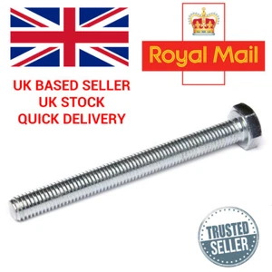 Bolts Fully Threaded Sets Zinc Plated Metric High Tensile HT 8.8 M5 M6 M8 - Picture 1 of 1