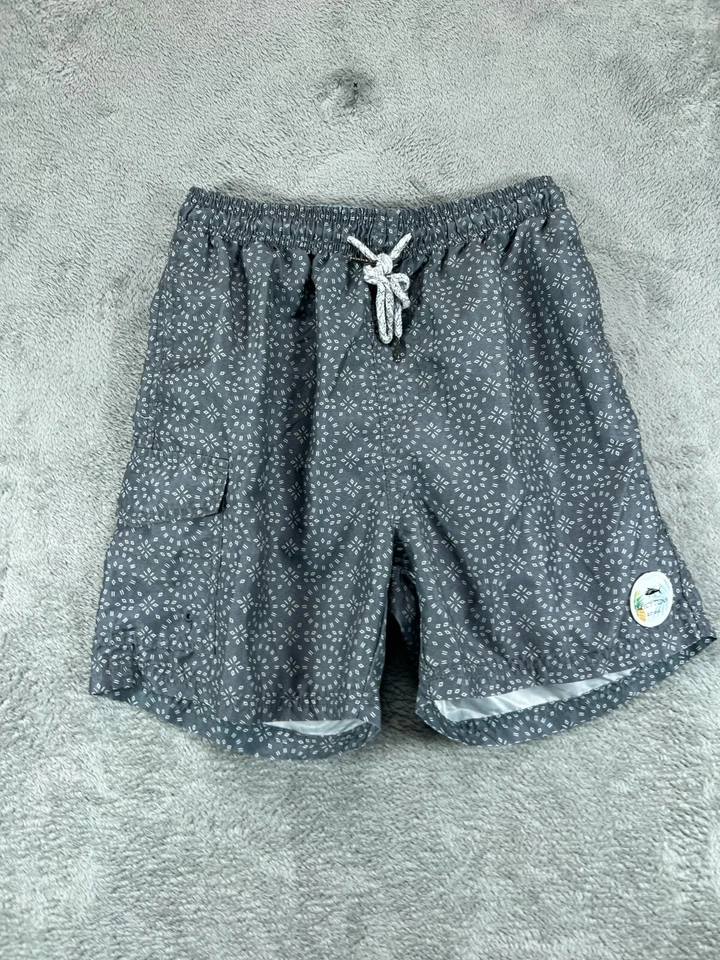 Traje de baño para hombre pantalones cortos baúl pequeño atún picante diseño original gris bolsillo de carga Foto 1 de 4