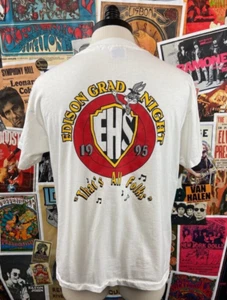 Vtg 90s EHS Edison High School Grad Night 1995 Bugs Bunny Cartoon Hanes T-Shirt - Picture 1 of 9