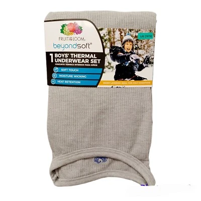Conjunto de ropa interior térmica Fruit of the Loom-10/12-niños gris largo Johns-capa base Foto 1 de 3