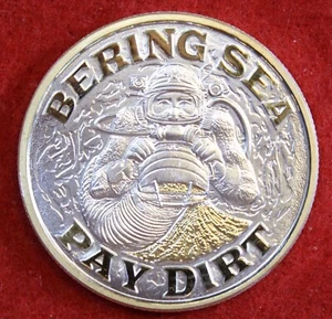 Bering Sea Pay Dirt Gold Gilded Emily Riedel's Eroica 1 oz .999% Silver round - Picture 1 of 3