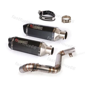 51MM Exhaust Muffler Mid Link Pipe DB Killer Modified for Duke 200 390 2012-2016 - Picture 1 of 15