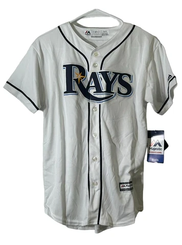 Majestic Youth Tampa Bay Rays Evan Longoria #3 Game Jersey, White, Large 14/16 Cover
