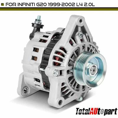 Alternador para INFINITI G20 1999-2002 L4 2.0L 90 A 12V polea de 6 ranuras en sentido horario Foto 1 de 4
