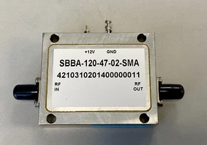AMPLIFICADOR DE POTENCIA RF 6-12GHz 47db 2W P1db SBBA-120-47-02-SMA - Imagen 1 de 8