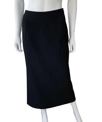 Yohji Yamamoto Falda Larga Acampanada Lana Negra, Talla JP 2 Foto 1 de 4