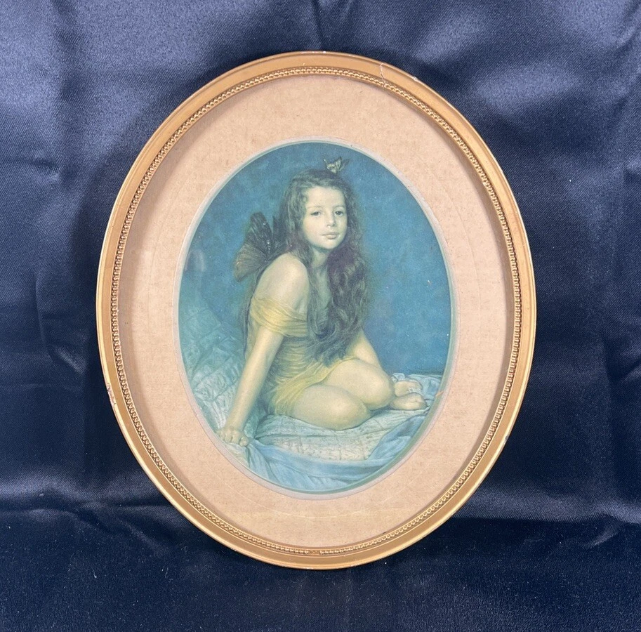 Marco "Psique la Niña de Hadas" William S. Kendall Estampado Antiguo Floral En Relieve Foto 1 de 4