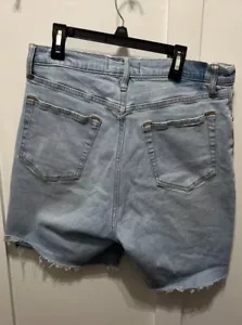 Pantalones Cortos Abercrombie Fitch tiro alto 31 Corte Cremallera Lavado Ligero Verano Grunge Rock - Imagen 1 de 4