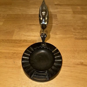 ART DECO MASCOT Ornament Ashtray Tray Nude Beauty Flowing Hair Daka-Ware USA - Picture 1 of 8