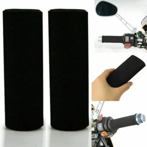 4X Soft MotorCycle Handle Bar Grips Foam Hand Grip Slip On Anti-Vibration Comfor - Picture 1 of 9