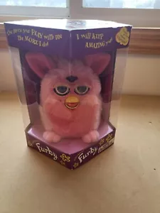 Vintage Raro Tutto Rosa Ligth Rosa Furby 1999 Tiger Interactive Furby Nuovo In Scatola - Foto 1 di 8