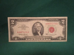 1963 Two Dollar Red Seal AU - Birthday Note - 06071114 - Picture 1 of 2