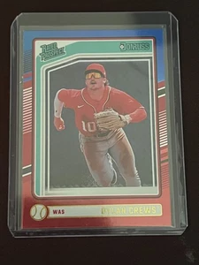 Dylan Crews 2024 Donruss Rated Prospect Red and Blue Holo #136 - Nationals - Picture 1 of 2