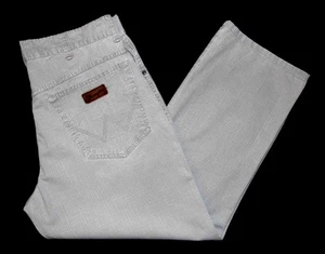 WRANGLER - Men's Texas Stretch Cropped Jeans 33"W X 26"L Grey Straight Chinos - Picture 1 of 6
