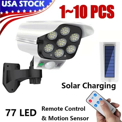 Luz Solar LED Lámpara de Pared Seguridad Cámara Maniquí Monitor Inalámbrico Impermeable Lote Foto 1 de 4