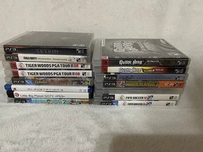 Lote de 15 Juegos Sony PlayStation 3 (PS3) Paquete Guitar Hero Metallica World Tour Foto 1 de 4