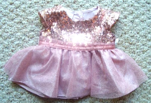 Build a Bear Pink Sequin Pastel Princess Dress Gown - Picture 1 of 4