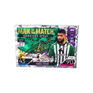 Tarjeta estilo firma Nabil Fekir Match Attax 22/23 Man Of The Match # 438 - Imagen 1 de 1