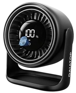 Desk Fan, Touch Control LED Display Small Portable Fans, 5 Speeds Strong Black - Picture 1 of 7