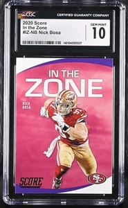 2020 Score Nick Bosa #IZ-NB In the Zone Football CGC 10 - Picture 1 of 2