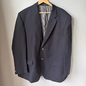 Calvin Klein Men’s Blazer 46R 100% Wool Navy Blue Dress Coat - Picture 1 of 10