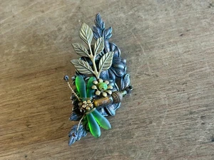 Broche Hojas Libélula Grande De Colección Lindo Inusual 2-7/8" Prendedor de Moda - Imagen 1 de 24