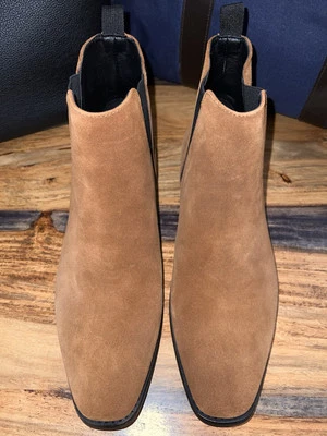 Calvin Klein Rusty Tan Suede Leather Ankle Chelsea Boots 11.5 - Image 1 of 4