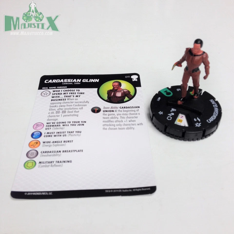 Heroclix Star Trek: To Boldly Go set Cardassian Glinn #011 Uncommon w/card! - Image 1 of 1