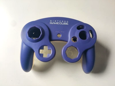 Nintendo GameCube Controller Shell Only Blue Front & Clear White Back OEM Shell - Image 1 of 4