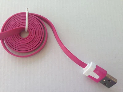 FLAT NOODLE USB Data Sync Charger Cable FOR apple iPhone 7 6 plus 5s c ipod nano - Image 1 of 4