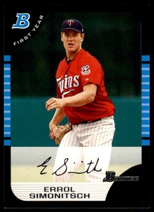 2005 MINT _ Bowman Errol Simonitsch Rookie Minnesota Twins #217