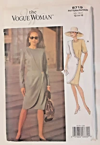 Vestido vintage fuera de circulación patrón de moda 8719 Misses' proyecto de costura artesanal (H) - Imagen 1 de 2