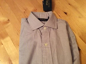 BNWT New Ralph Lauren Cotton Purple Check Shirt 14" Long Sleeve - Picture 1 of 6