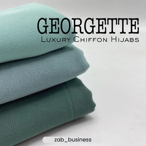 Premium Georgette Chiffon Hijab Scarf -64 colors-Soft & Lightweight-84cm x 180cm - Picture 1 of 67