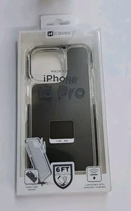H Cases Brand New iPhone 13 Pro Clear 6ft drop Impact test Black - Picture 1 of 2