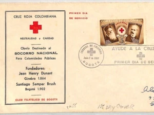 COLOMBIA FDC RED CROSS 1956 Bogota {samwells-covers}RC187 - Picture 1 of 12