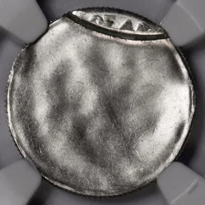 1997 D NGC MS65 Reverse Struck Thru Clipped Planchet Dime Mint Error Very Rare - Picture 1 of 4