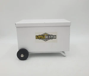Little Buster Toys Work Cart Trailer All Metal w/ Rubber Tires White Tool Box - Picture 1 of 12