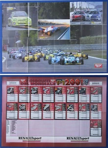 Poster Doppio RENAULT SPORT - F.RENAULT/TROPHY CLIO - CIRCUITI MONDIALE F1 2001 - Picture 1 of 3