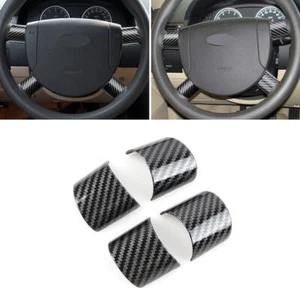 4x Carbon Black Interior Steering Wheel Trim ABS Cover For Ford Mondeo 2004-2006 - Picture 1 of 5
