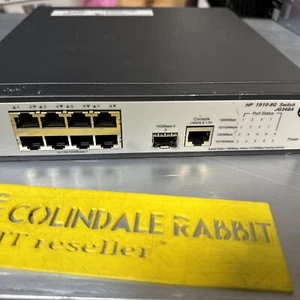 HP compact 8-Port Gigabit Switch JG348A 1910-8G & 1 SFP - Managed, fanless, 240v - Picture 1 of 8