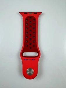 Oryginalny zegarek Apple 45MM 46MM Nike opaska sportowa Bright Crimson/Gym Red srebrny pin - Zdjęcie 1 z 18