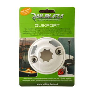 RAILBLAZA Quikport Stick-on Mount with VHB White - Picture 1 of 7