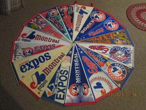MLB Montreal Expos Vintage Defunct Lot of 16 1970's-1990's Team Logo Pennants Cover