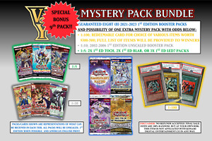 Pack mystère Yugioh 1ère édition : 9 packs garantis PLUS objets bonus !!