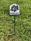 Parsley Cast Iron Garden Herb Marker Sign