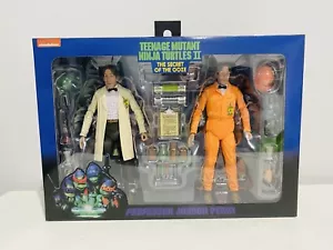 TMNT 2 PROFESSOR PERRY HAZMAT SUIT & PROFESSOR PERRY 7" SCALE ACTION FIGURES NEW - Picture 1 of 8