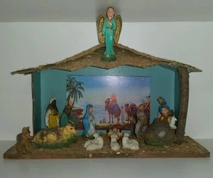 VINTAGE NATIVITY SCENE - Picture 1 of 9