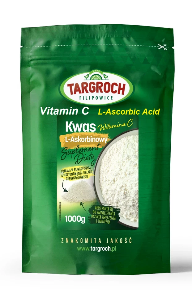 Vitamin C powder / 100% L-ascorbic acid 500g 1000g 1500 Witamina C lewoskrętna